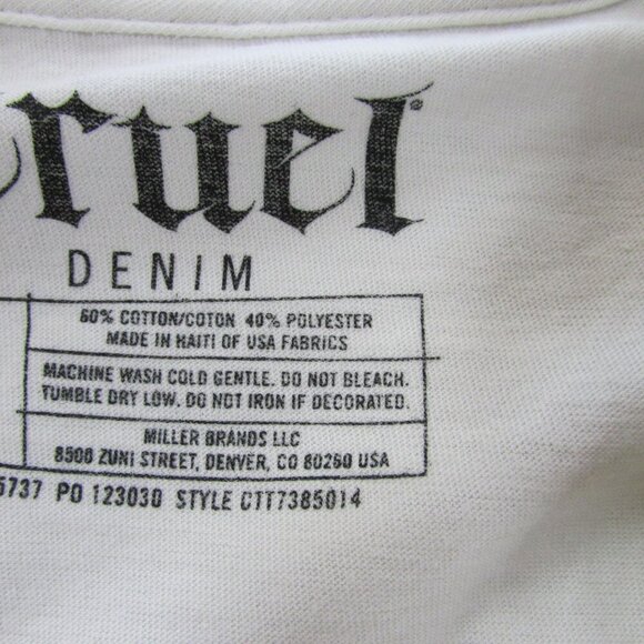 Cruel Denim Women's Short Sleeve Rodeotown Graphic T-Shirt - Cream - Picture 2 of 2
